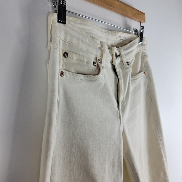 Rag & Bone Cate Mid Rise Ankle Skinny Jeans Butter Yellow - Picture 4 of 12